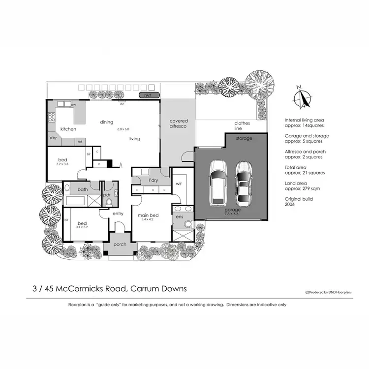 Floorplan of Homely unit listing, 3/45 McCormicks Road, Carrum Downs VIC 3201
