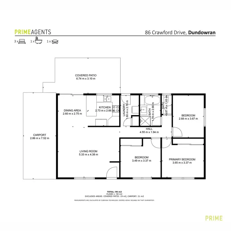 Floorplan of Homely house listing, 86 Crawford Drive, Dundowran QLD 4655