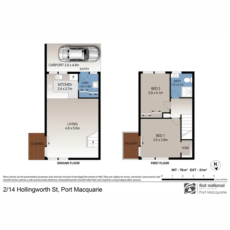 Floorplan of Homely unit listing, 2/14 Hollingworth Street, Port Macquarie NSW 2444