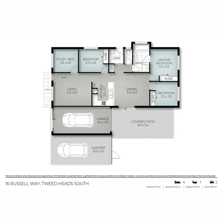Floorplan of Homely house listing, 16 Russell Way, Tweed Heads South NSW 2486