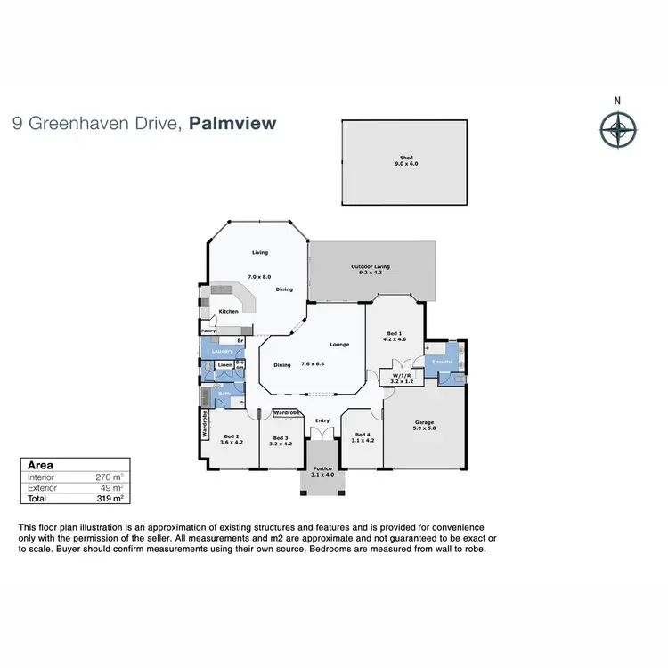 Floorplan of Homely house listing, 9 Greenhaven Drive, Palmview QLD 4553