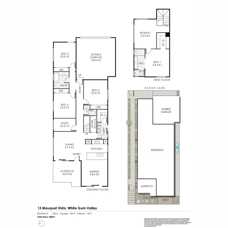 Floorplan of Homely house listing, 13 Mouquet Vista, White Gum Valley WA 6162