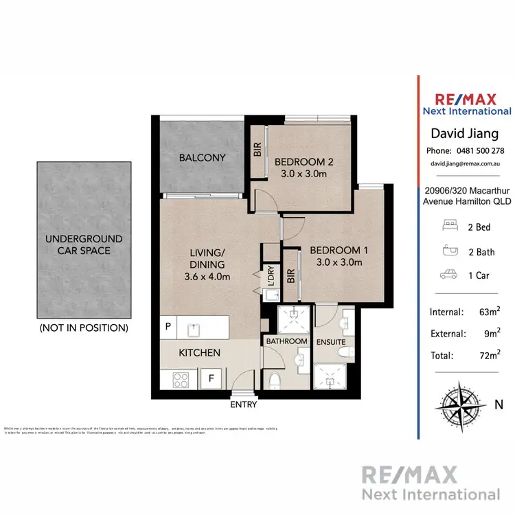 Floorplan of Homely apartment listing, 20906/320 MacArthur Avenue, Hamilton QLD 4007