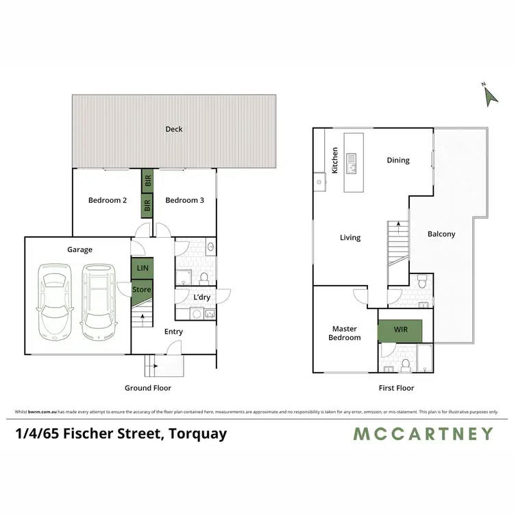 Floorplan of Homely townhouse listing, 1/65 Fischer Street, Torquay VIC 3228