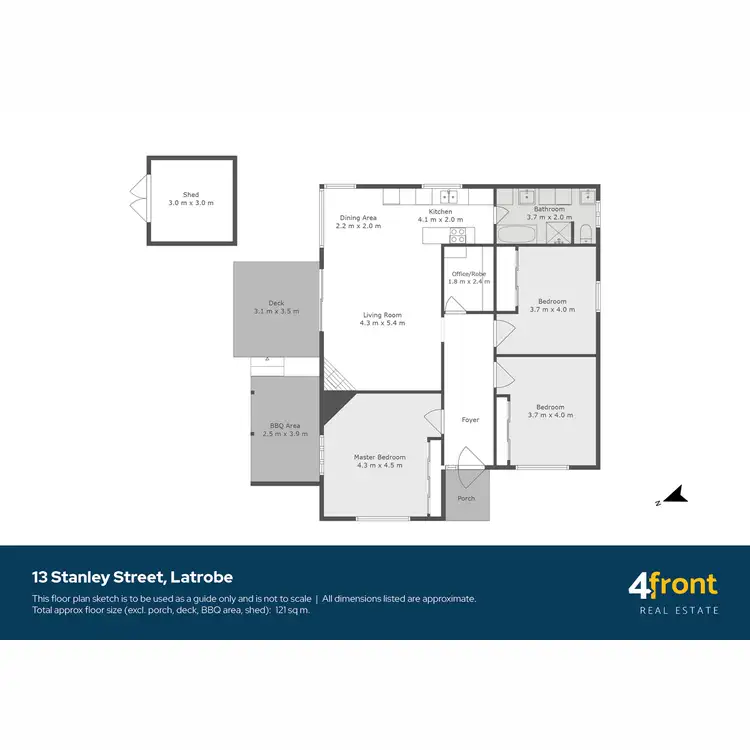 Floorplan of Homely house listing, 13 Stanley Street, Latrobe TAS 7307