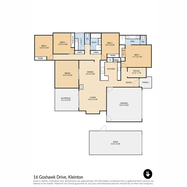 Floorplan of Homely house listing, 16 Goshawk Drive, Kleinton QLD 4352