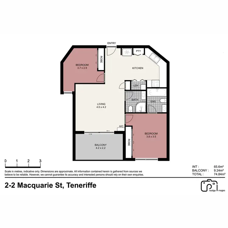 Floorplan of Homely apartment listing, 2/2 Macquarie Street, Teneriffe QLD 4005