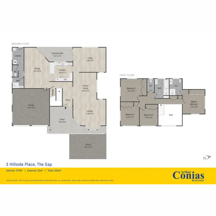 Floorplan of Homely house listing, 3 Hillside Place, The Gap QLD 4061