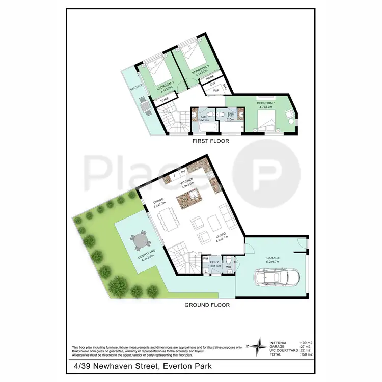 Floorplan of Homely townhouse listing, 4/39 Newhaven Street, Everton Park QLD 4053