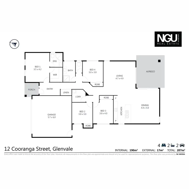 Floorplan of Homely house listing, 12 Cooranga Street, Glenvale QLD 4350