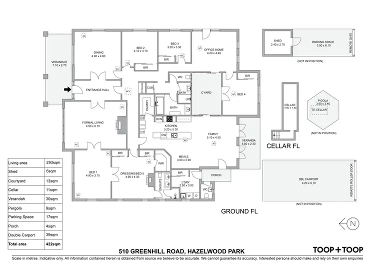 Floorplan of Homely house listing, 510 Greenhill Road, Hazelwood Park SA 5066