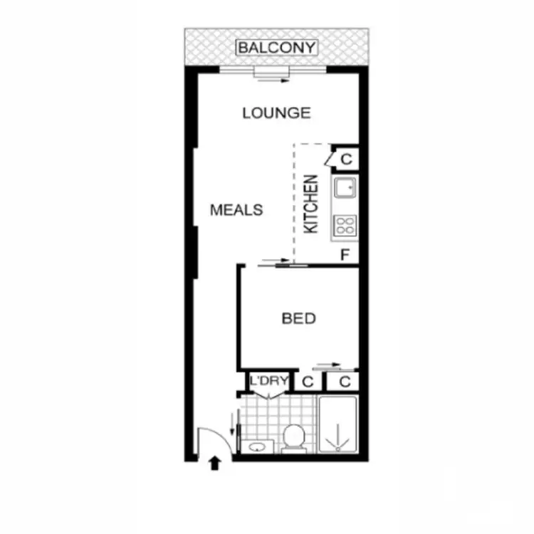 Floorplan of Homely apartment listing, 4/17 Singers Lane, Melbourne VIC 3000