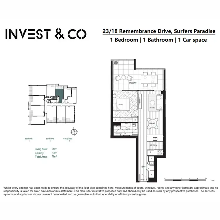 Floorplan of Homely apartment listing, 23/18 Remembrance Drive, Surfers Paradise QLD 4217