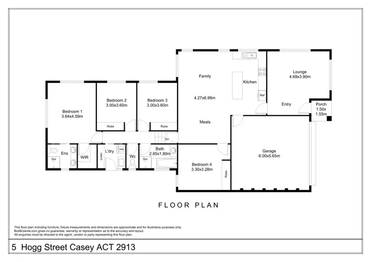 Floorplan of Homely house listing, 5 Hogg Street, Casey ACT 2913