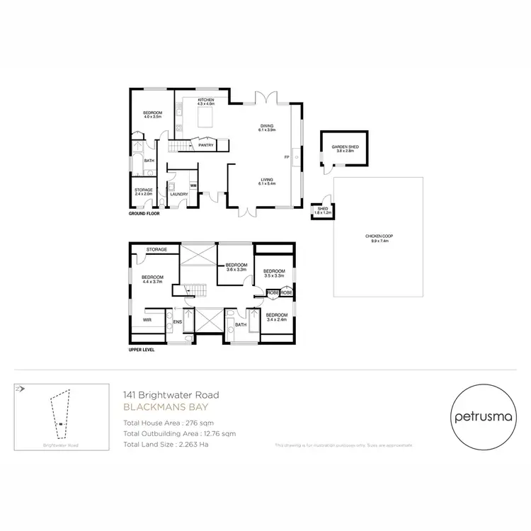 Floorplan of Homely house listing, 141 Brightwater Road, Blackmans Bay TAS 7052