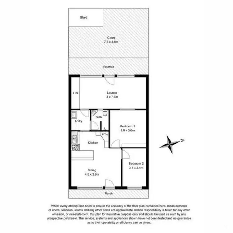 Floorplan of Homely unit listing, 4/3 Locke Street, Mount Gambier SA 5290
