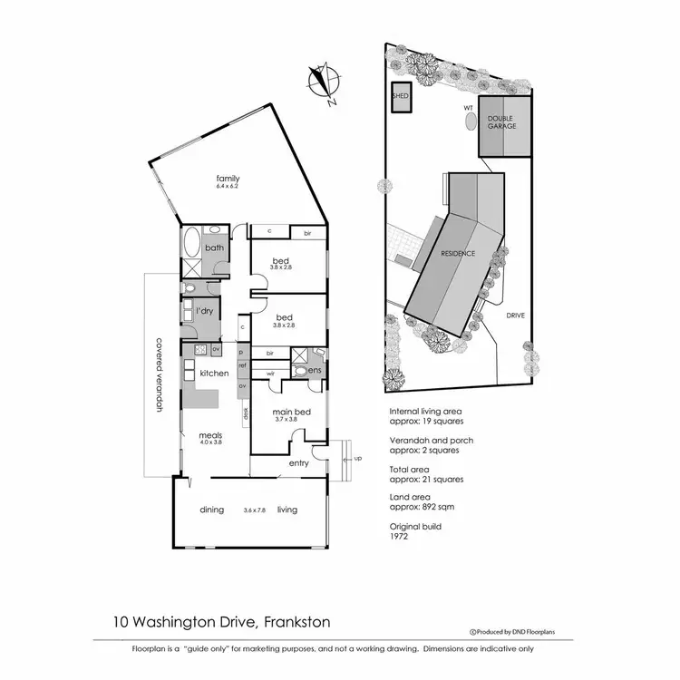 Floorplan of Homely house listing, 10 Washington Drive, Frankston VIC 3199
