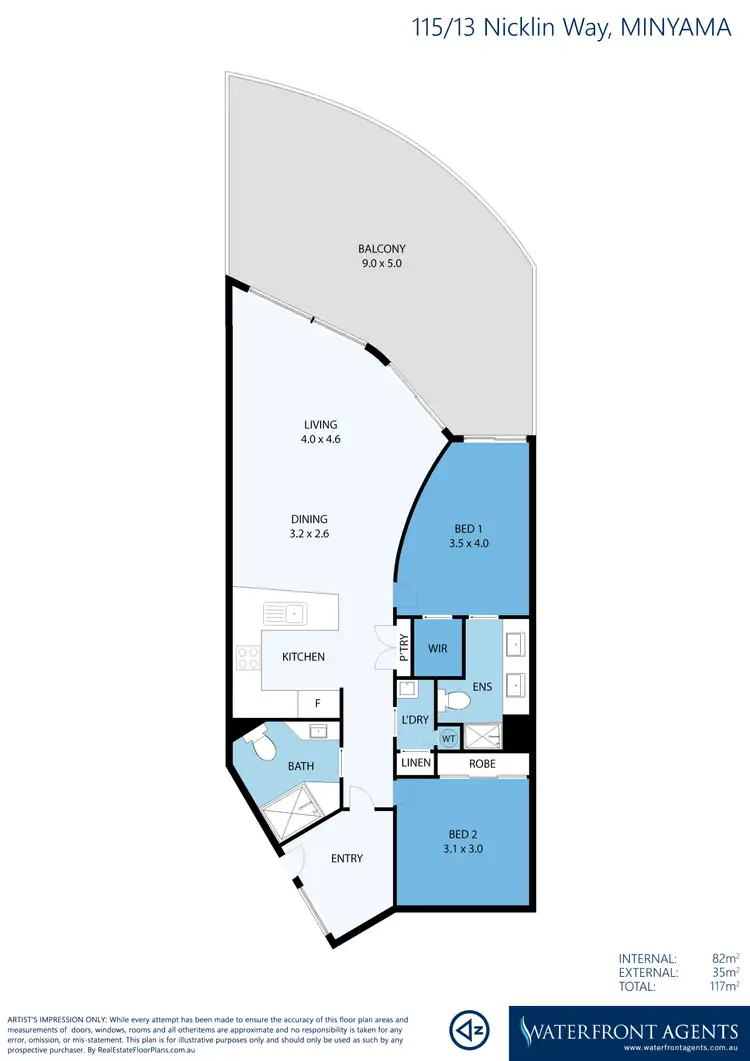 Floorplan of Homely apartment listing, 115/13 Nicklin Way, Minyama QLD 4575