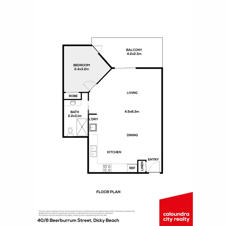 Floorplan of Homely unit listing, 40/6 Beerburrum Street, Dicky Beach QLD 4551
