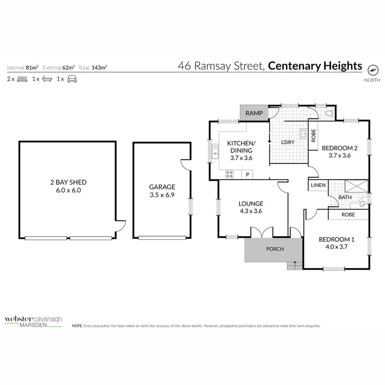 Floorplan of Homely house listing, 46 Ramsay Street, Centenary Heights QLD 4350