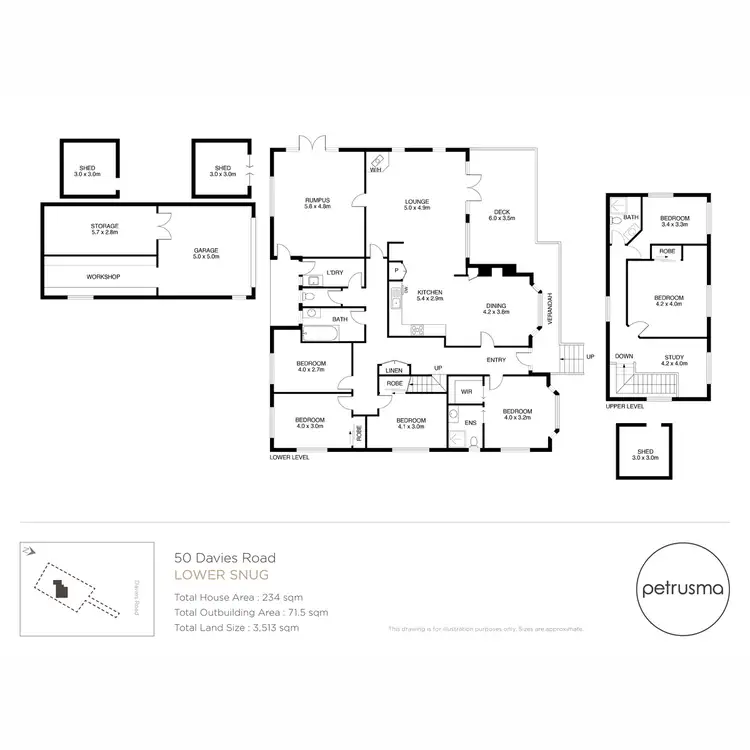 Floorplan of Homely house listing, 50 Davies Road, Lower Snug TAS 7054