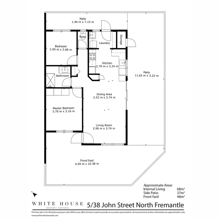 Floorplan of Homely unit listing, 5/38 John Street, North Fremantle WA 6159
