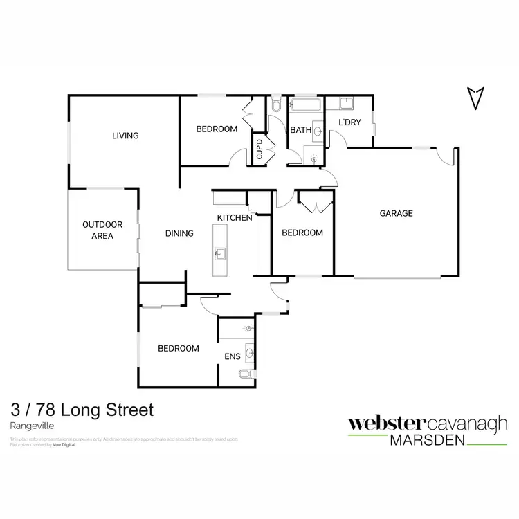 Floorplan of Homely unit listing, 3/78 Long Street, Rangeville QLD 4350