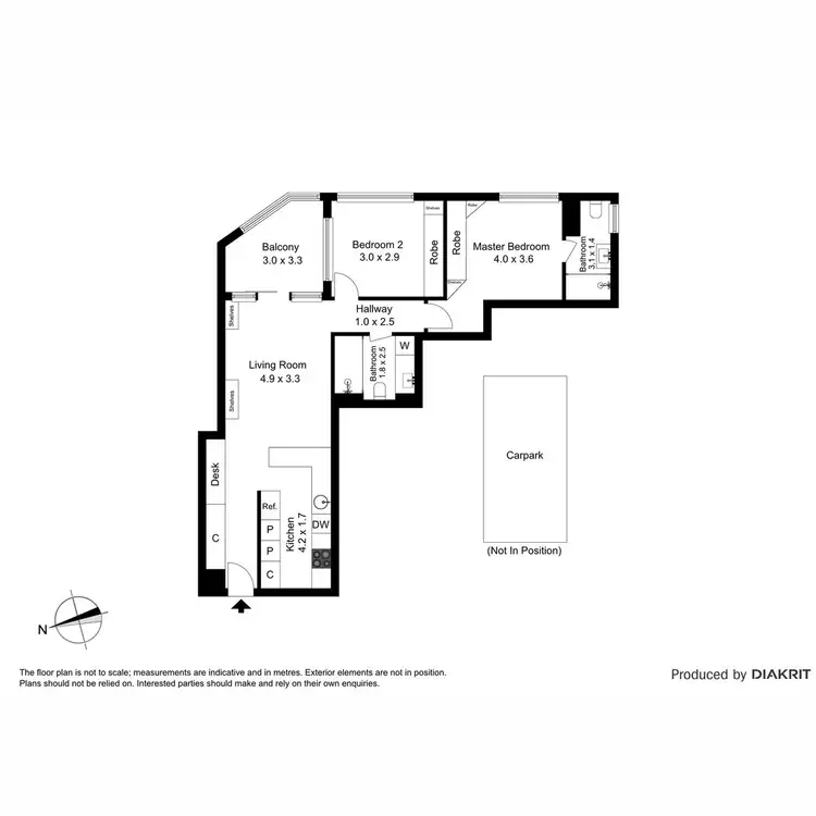 Floorplan of Homely apartment listing, 708/31 Grattan Street, Prahran VIC 3181