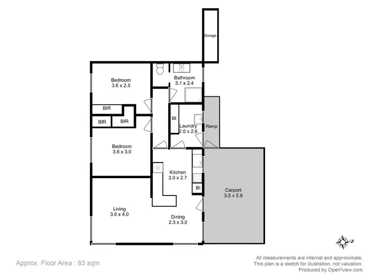 Floorplan of Homely villa listing, 1/10 Wellington Road, Lindisfarne TAS 7015