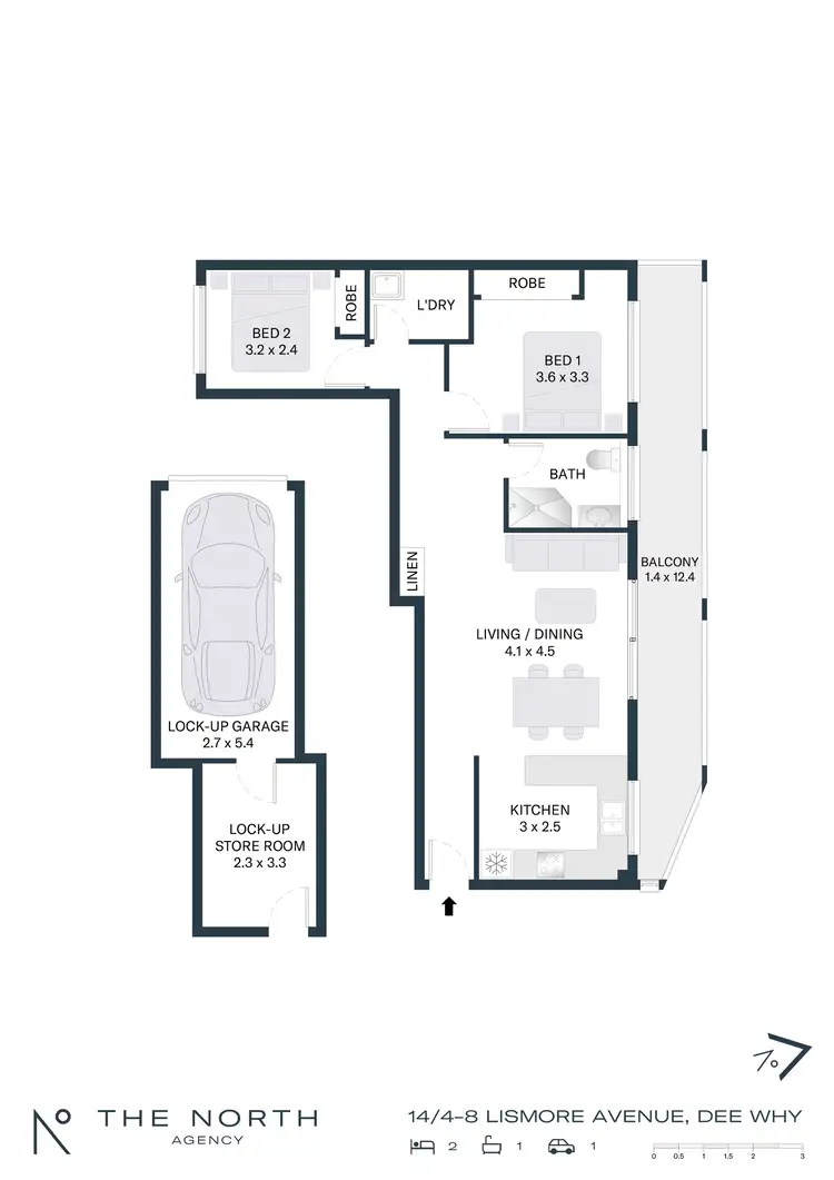 Floorplan of Homely apartment listing, 14/4-8 Lismore Avenue, Dee Why NSW 2099