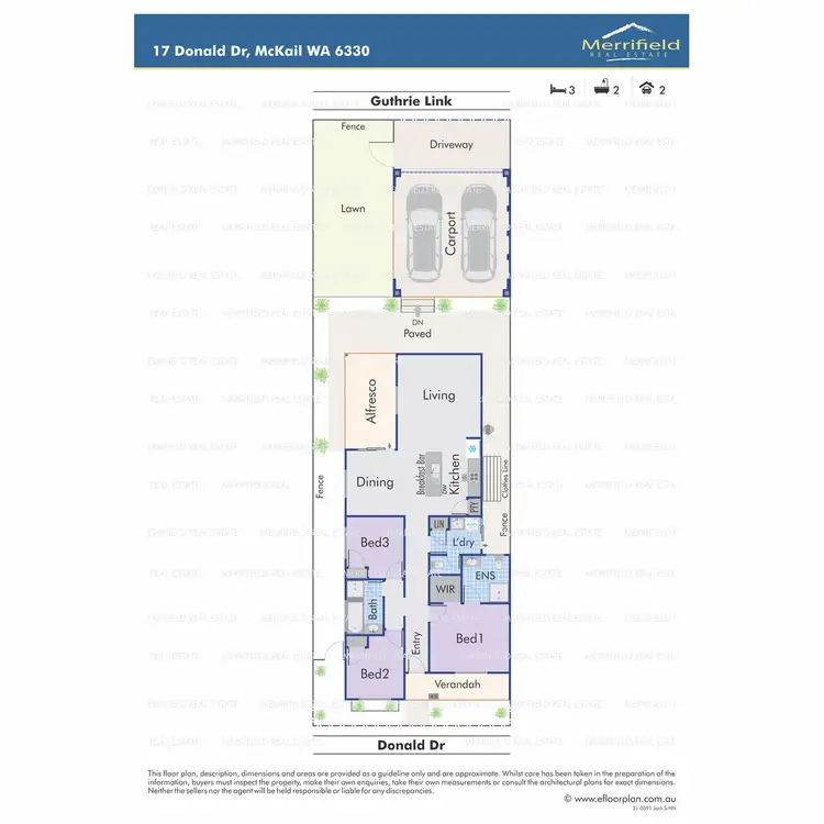 Floorplan of Homely house listing, 17 Donald Drive, Mckail WA 6330
