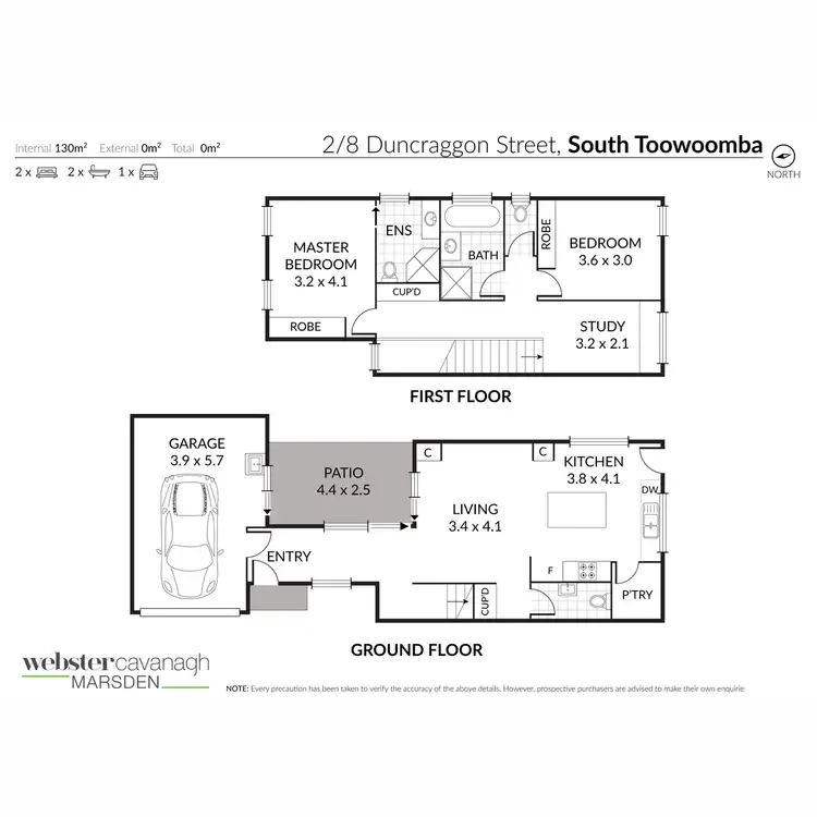 Floorplan of Homely townhouse listing, 2/8 Duncraggon Street, South Toowoomba QLD 4350