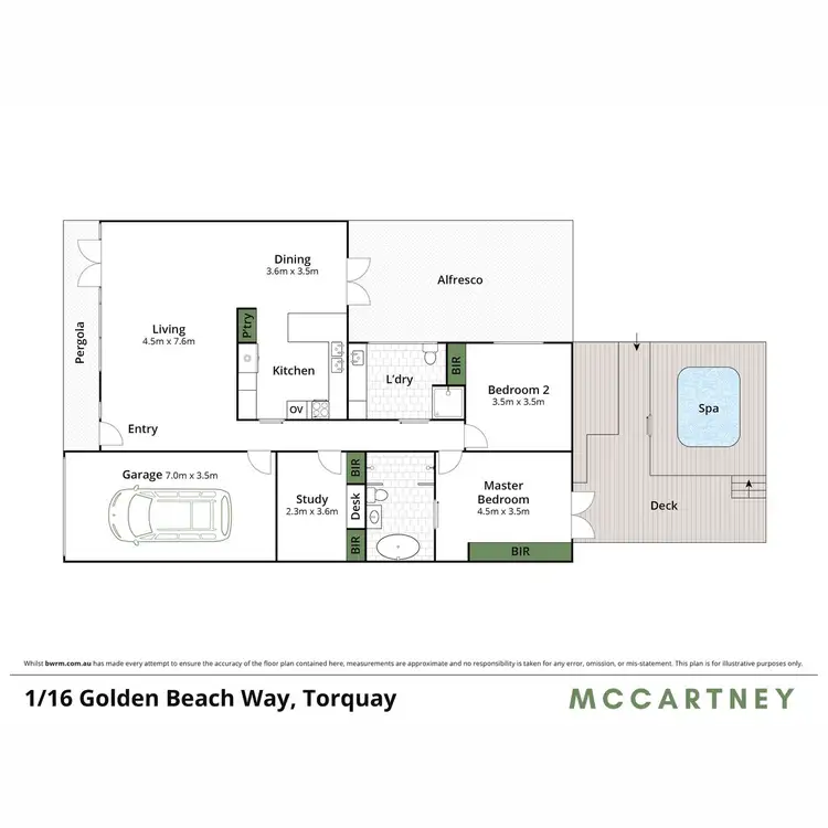 Floorplan of Homely house listing, 1/16 Golden Beach Way, Torquay VIC 3228
