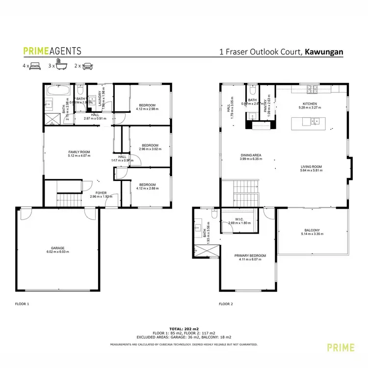 Floorplan of Homely house listing, 1 Fraser Outlook Court, Kawungan QLD 4655