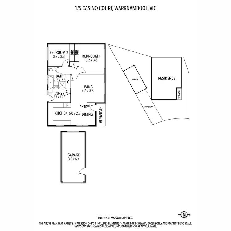 Floorplan of Homely unit listing, 1/5 Casino Court, Warrnambool VIC 3280