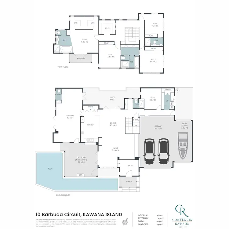Floorplan of Homely house listing, 10 Barbuda Circuit, Kawana Island QLD 4575