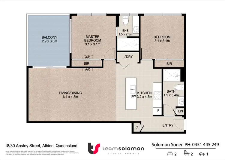 Floorplan of Homely unit listing, 18/30 Anstey Street, Albion QLD 4010