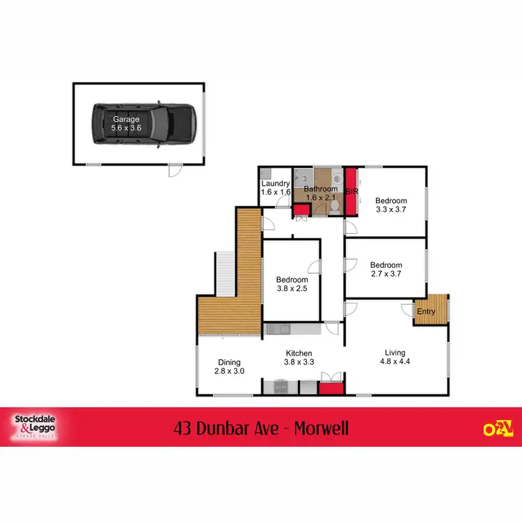 Floorplan of Homely house listing, 43 Dunbar Avenue, Morwell VIC 3840