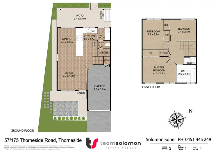 Floorplan of Homely townhouse listing, 57/175 Thorneside Road, Thorneside QLD 4158