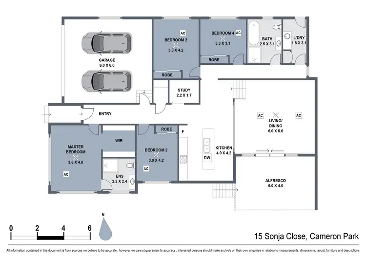 Floorplan of Homely house listing, 15 Sonja Close, Cameron Park NSW 2285