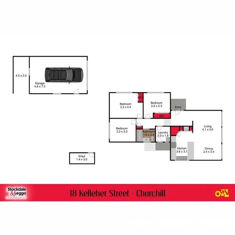 Floorplan of Homely house listing, 18 Kelleher Street, Churchill VIC 3842