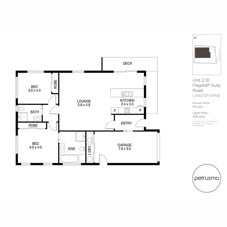 Floorplan of Homely house listing, 2/10 Flagstaff Gully Road, Lindisfarne TAS 7015