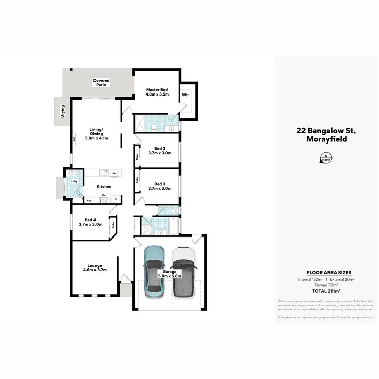 Floorplan of Homely house listing, 22 Bangalow Street, Morayfield QLD 4506