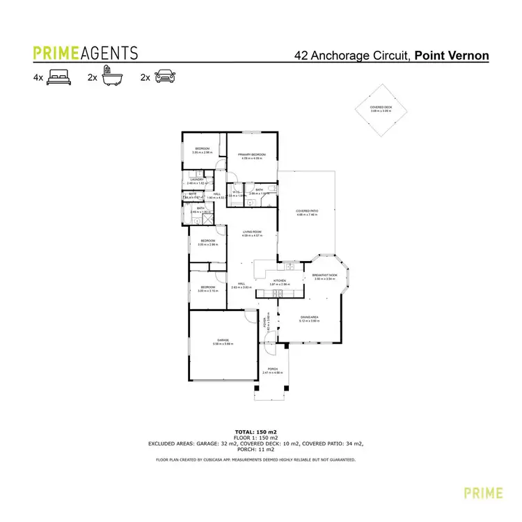 Floorplan of Homely house listing, 42 Anchorage Circuit, Point Vernon QLD 4655