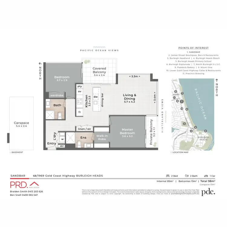 Floorplan of Homely unit listing, 68/1969-1971 Gold Coast Highway, Burleigh Heads QLD 4220