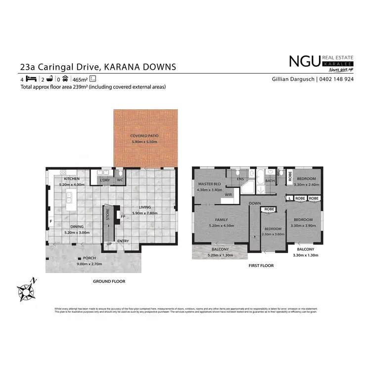 Floorplan of Homely house listing, 23a Caringal Drive, Karana Downs QLD 4306