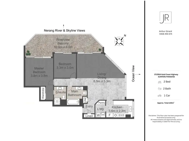 Floorplan of Homely apartment listing, 27/2916 Gold Coast Highway, Surfers Paradise QLD 4217
