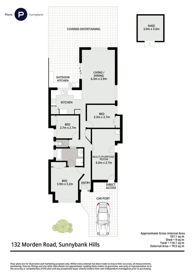 Floorplan of Homely house listing, 132 Morden Road, Sunnybank Hills QLD 4109