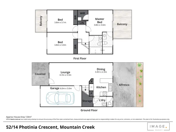 Floorplan of Homely townhouse listing, 52/14 Photinia Crescent, Mountain Creek QLD 4557