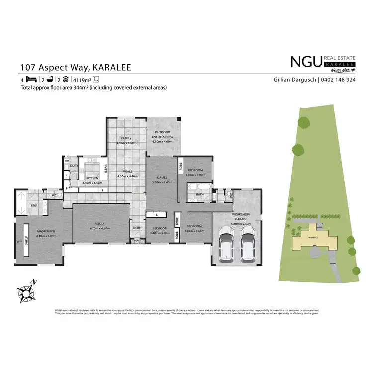 Floorplan of Homely house listing, 107 Aspect Way, Karalee QLD 4306